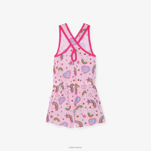 NWT Posh Peanut Barbie Star Power Girls Criss-Cross back Romper Size 2T - Picture 2 of 5